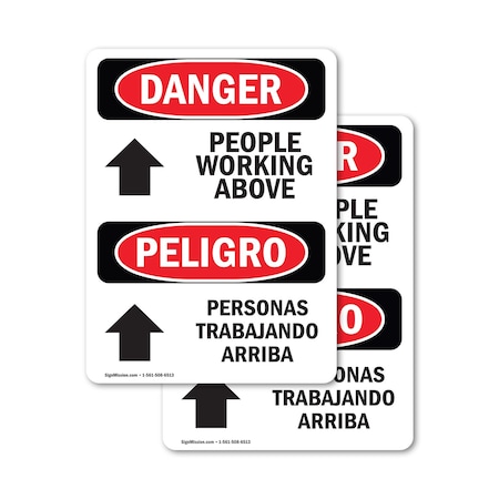 Signmission Safety Culture Sign, 18 in Width, Vinyl Decal, Rectangle, Bilingual OS-2PACK-DS-D-1824-VS-1517